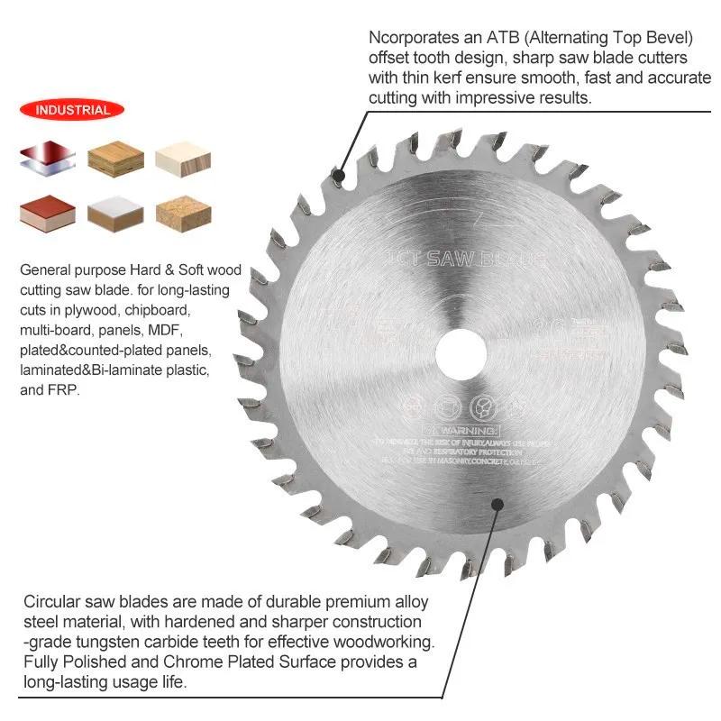 XCAN – lame de scie circulaire TCT à pointe carbure pour le travail du bois, disque de coupe en plas