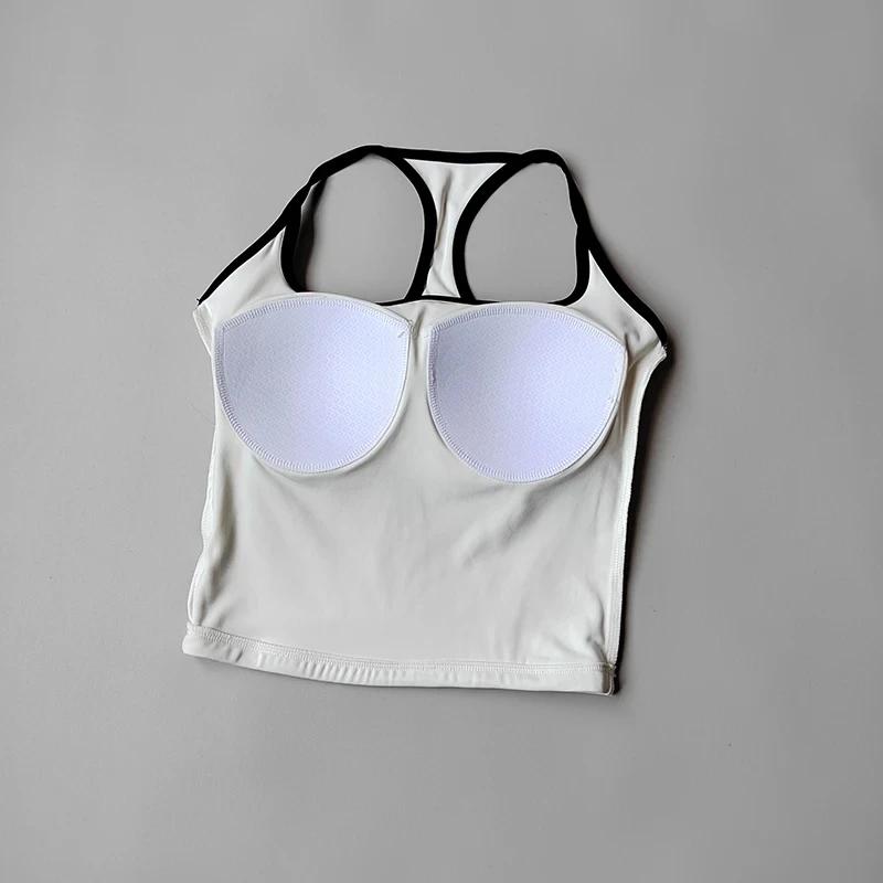 Débardeur Pilates pour femmes, soutien-gorge de sport Push-Up, ajouré, respirant, Fitness, gilet de 