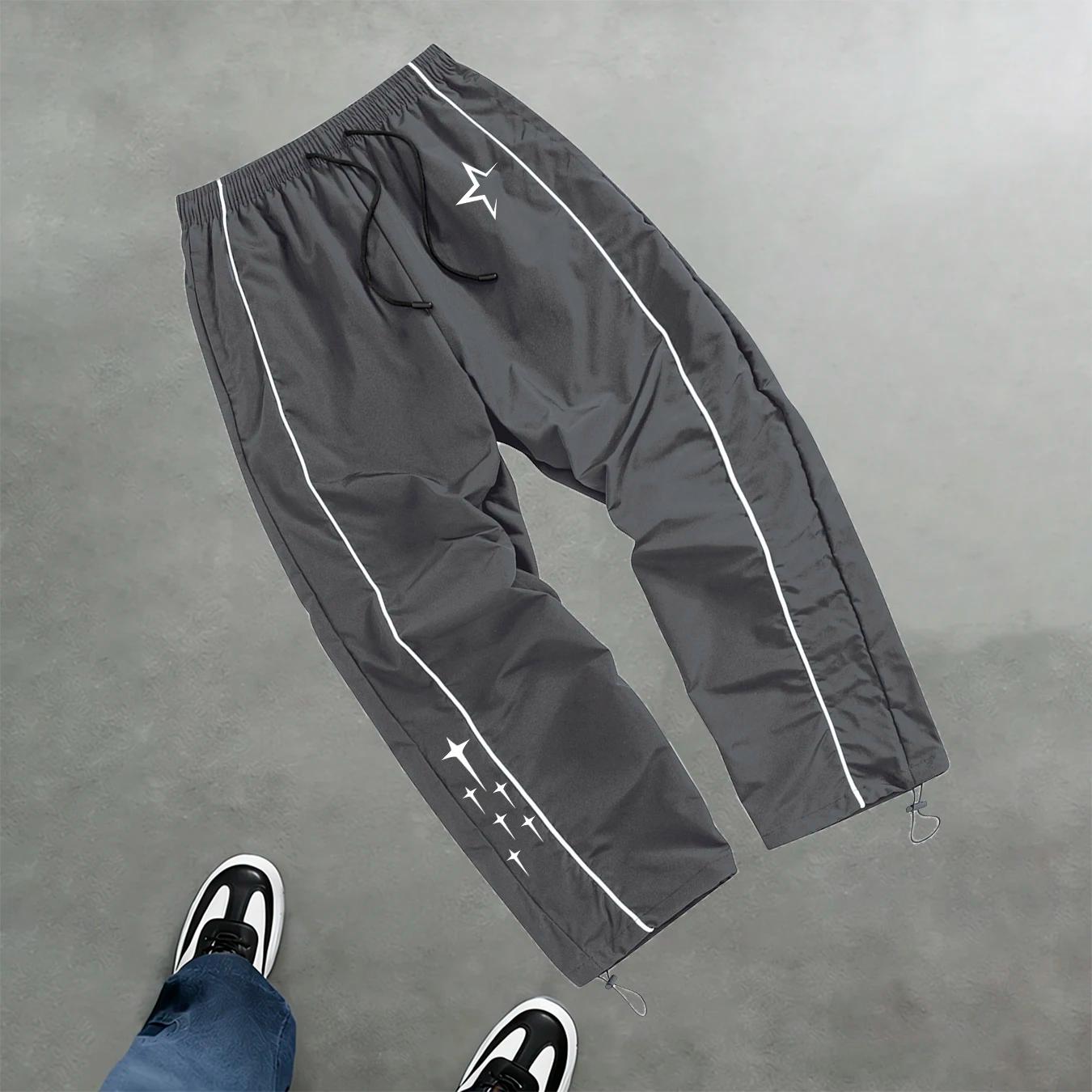 Pantalon de sport décontracté à imprimé étoiles pour hommes, pantalon d'entraînement de fitness prin