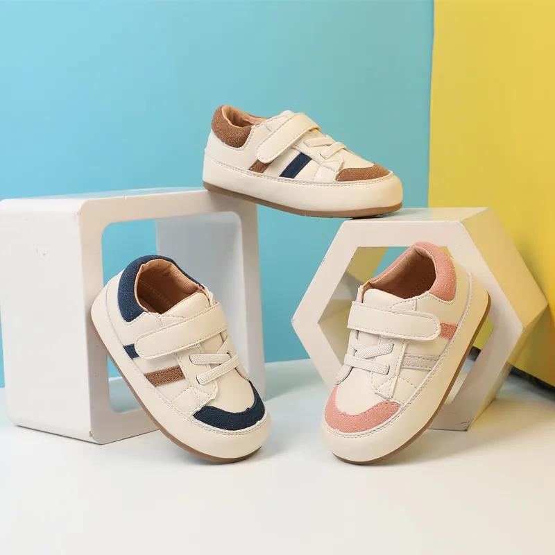 Chaussures en cuir pour bébés de 0 à 5 ans, pieds nus, à semelle souple, pour l'extérieur, Tennis, à