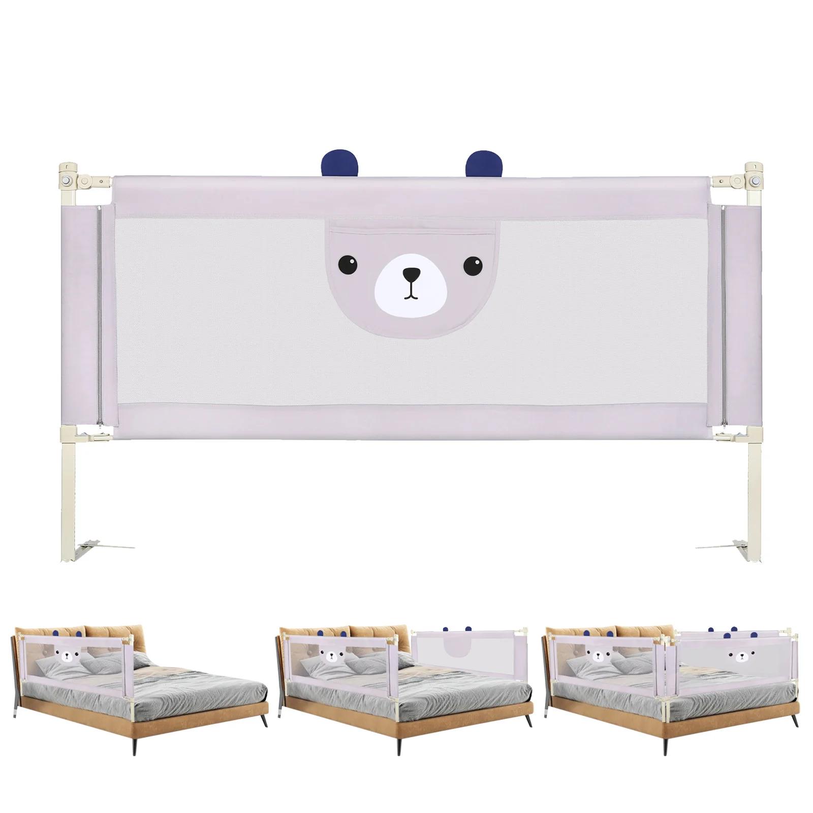 1 barrière de lit pour enfants, barrière de lit pour tout-petits réglable en hauteur, protection con