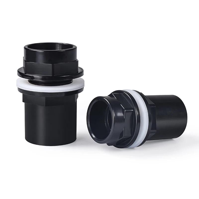 Connecteur d'aquarium noir/bleu/blanc, 20 ~ 50mm, tuyau étanche en PVC, raccord droit pour Aquarium,