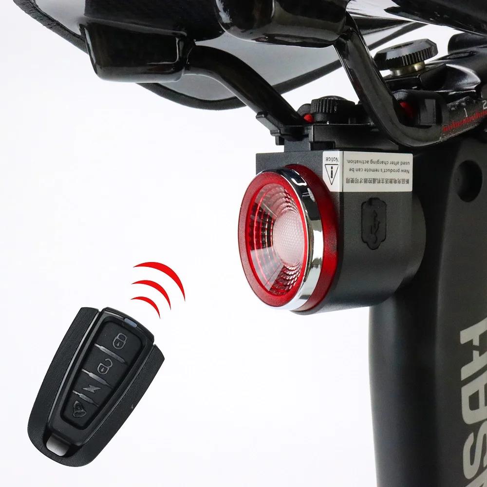 Feu arrière de vélo, feu de freinage, alarme anti-cambriolage, appel à distance, contrôle sans fil, 
