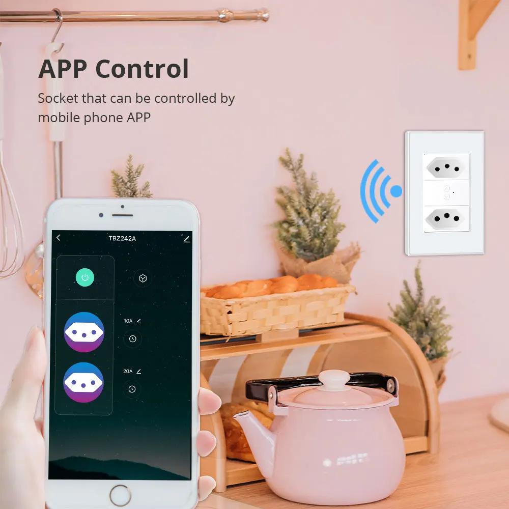 Zemismart Zigbee prise brésilienne intelligente 10A 20A prises fonctionnent avec l'application Tuya