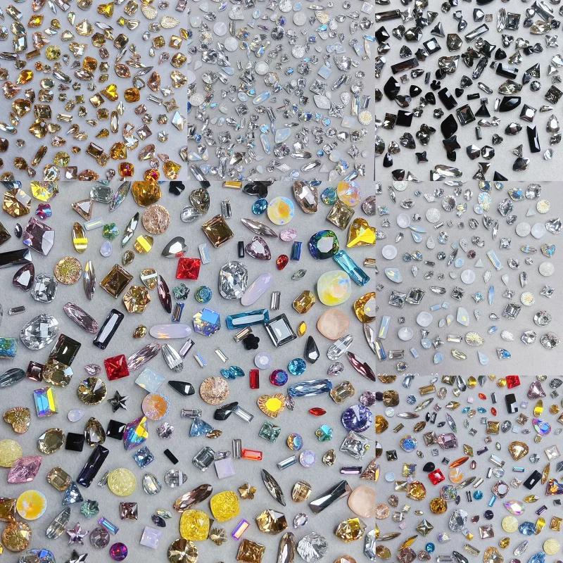 Strass scintillants multi-formes pour Nail Art, verre brillant de qualité, pierres précieuses pour N