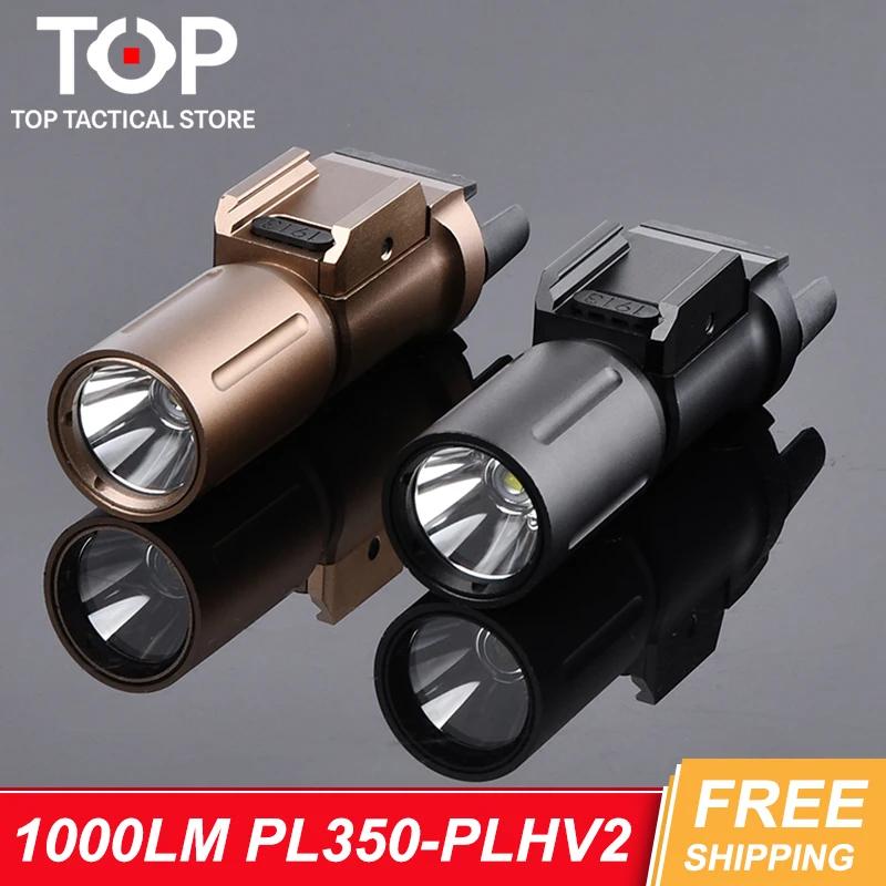 Lampe torche tactique Airsoft PLH-V2 PL--350 pour pistolet de chasse, 1000 Lumens, lumière LED haute