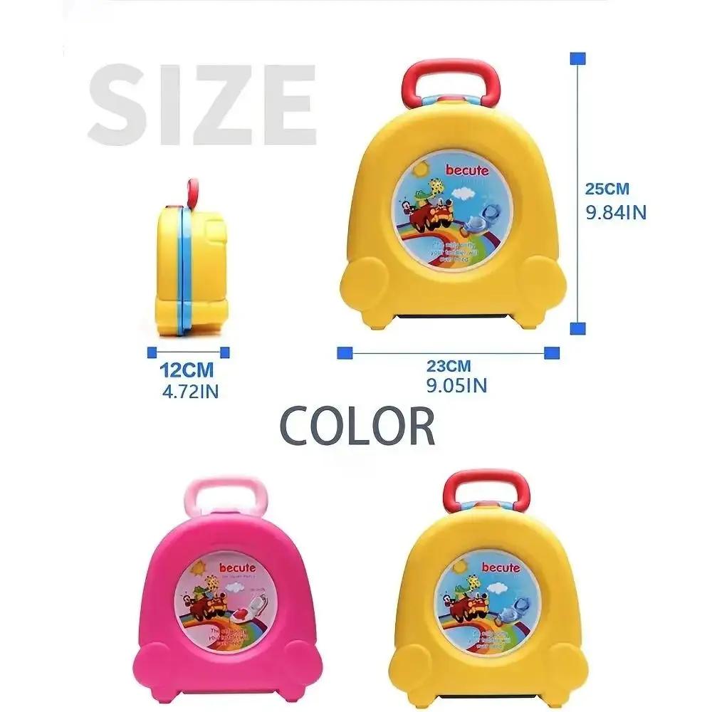 Siège de pot de voyage pliable pour enfants, toilettes d'entraînement portables avec motif de dessin