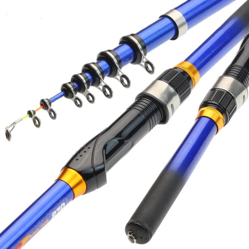 BAKAWA canne à pêche télescopique roche filature mouche carpe mangeoire en Fiber de carbone Pesca 3M