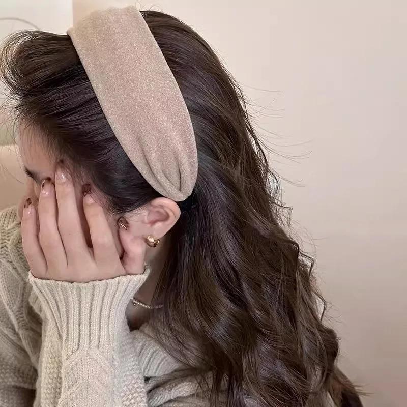 Vintage solide doux coton bandeau femmes filles imprimé léopard bandeau doux cheveux cerceau élastiq