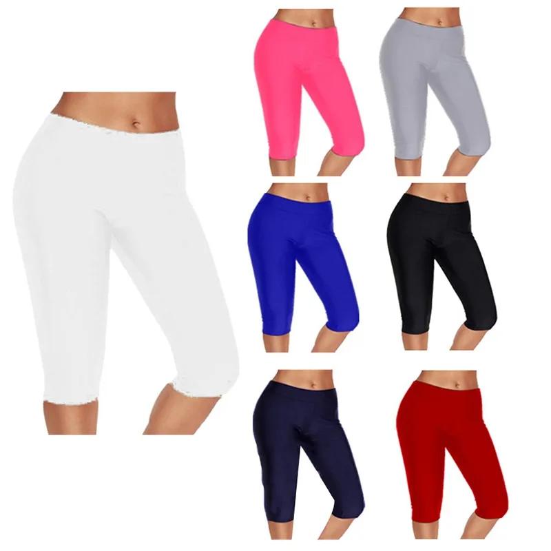 Leggings de sport élastiques taille haute pour femmes, pantalons de course à séchage rapide, courts,