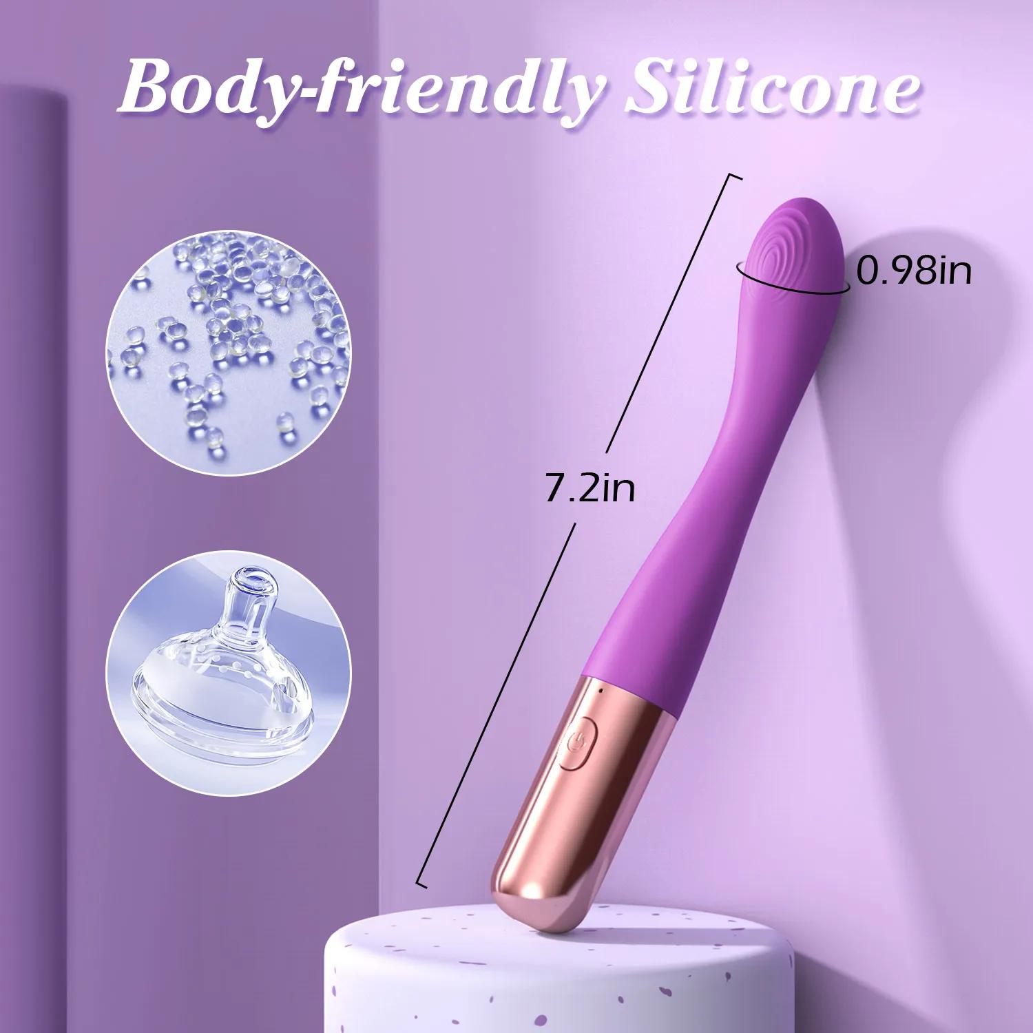 Kushor-Vibromasseur en Silicone Souple pour Femme, StiLiban ateur de Clitoris et Vagin, Jouets Sexue