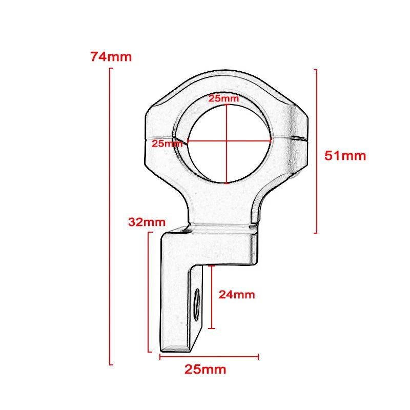 Support de phare de moto LED, pince de montage 22mm 25mm, Tubes de fourche, support de phare de moto