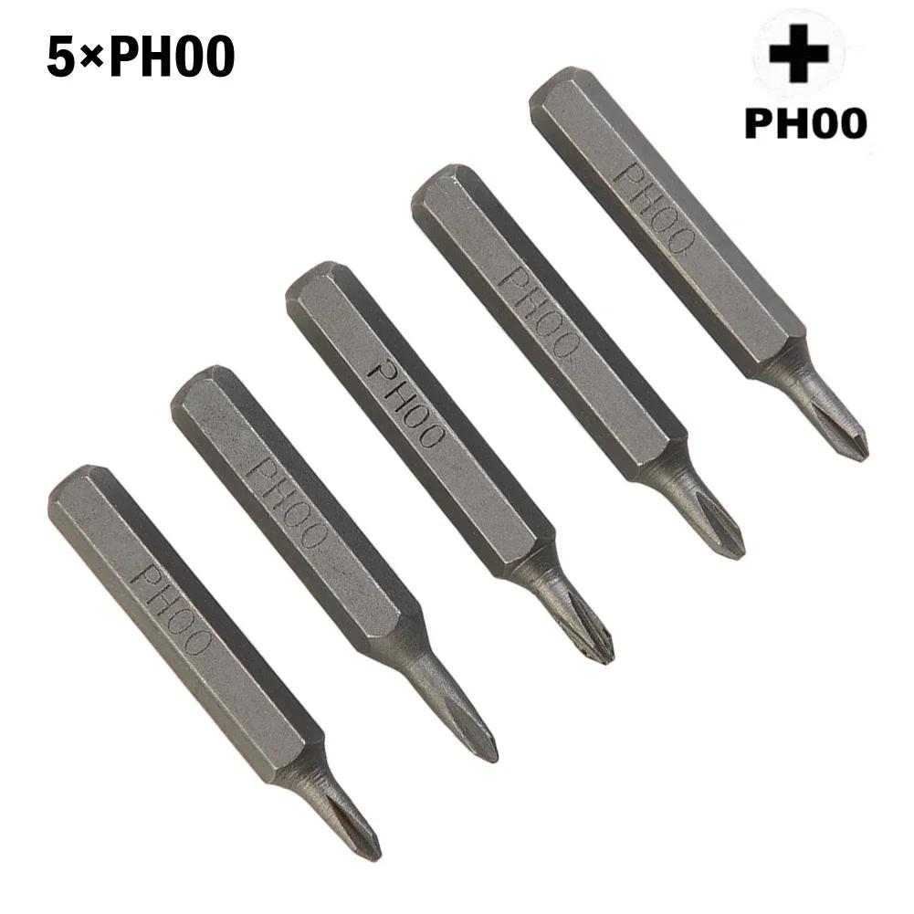 Embouts de tournevis cruciforme H4 × 28mm PH0000 PH000 PH00 PH0 PH1 PH2 4mm tige hexagonale bricolag