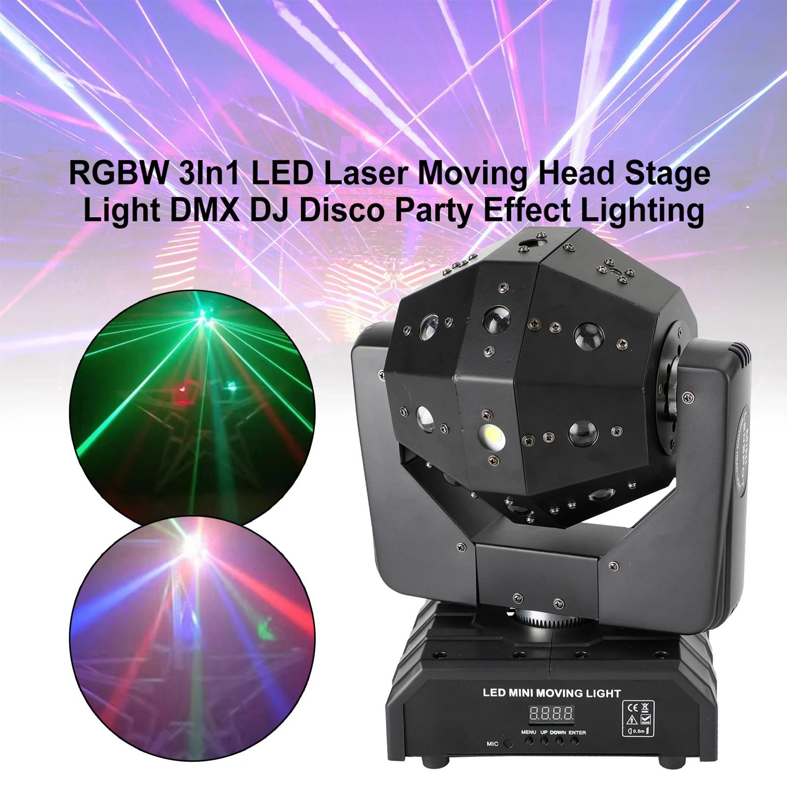 Lumière de Scène à Tête Mobile Laser RGBW 3 en 1 LED DMX DJ Chang, Éclairage d'Effet de ix