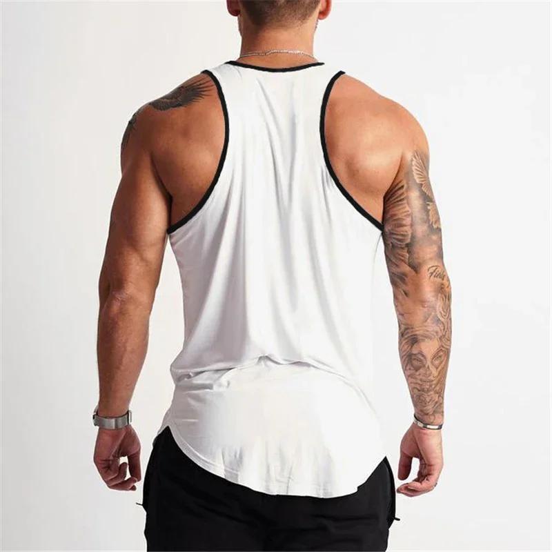 Gym musculation sport T-shirt entraînement Muscle gilet Fitness coton respirant sans manches T-shirt