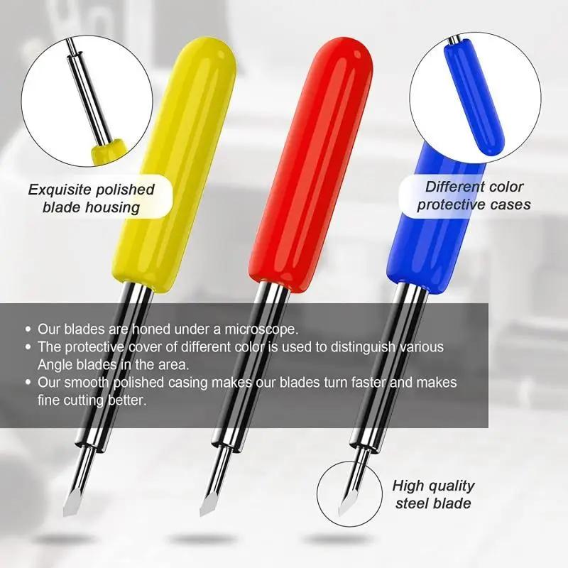 Lames de rechange pour traceur Roland Cricut, 30/45/60 degrés, 50 pièces, lames de coupe pour outils