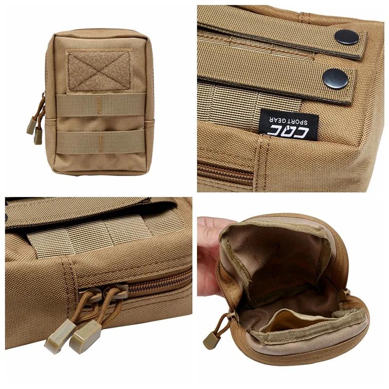 Sacs de taille tactiques d'extérieur 600D, pochette Molle multi-outils, sac de taille à fermeture éc