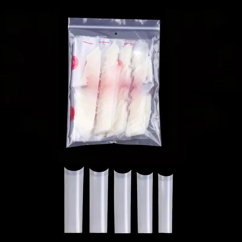 500 embouts d'ongles sans courbe C XXL, ensemble professionnel, pointes d'ongles transparentes carré