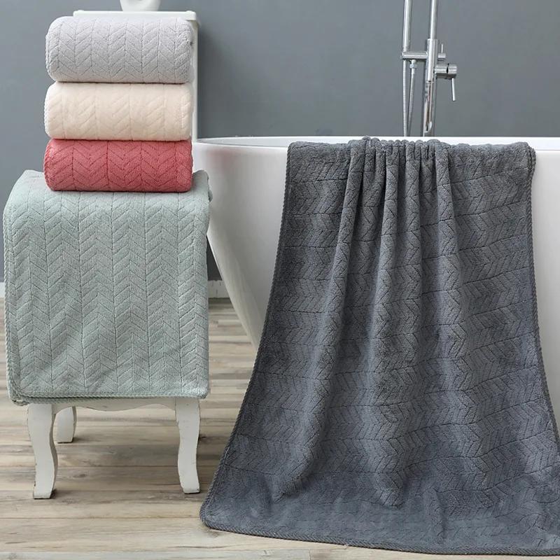 Serviette de Bain Épaisse en Velours pour Homme et Femme, Grande Absorption d'Eau, ne se Décolore pa