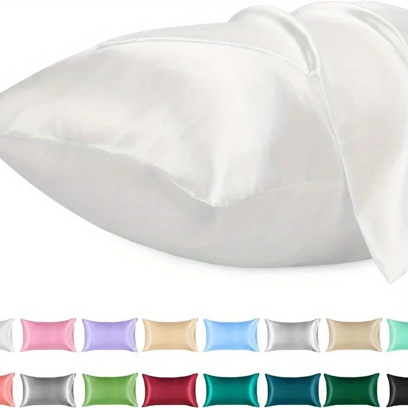 Taie d'oreiller en satin pour cheveux, housse de coussin soyeuse et douce, similaire à InjPillow, pe