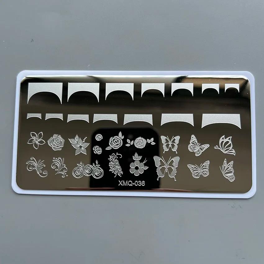 XMQ Nail Art Plaque d'estampage Designs français