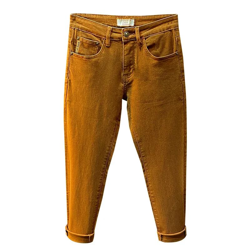 Jean en Denim pour Homme, Pantalon Long, Extensible, Ajusté, Décontracté, Très Tendance, à la Mode,