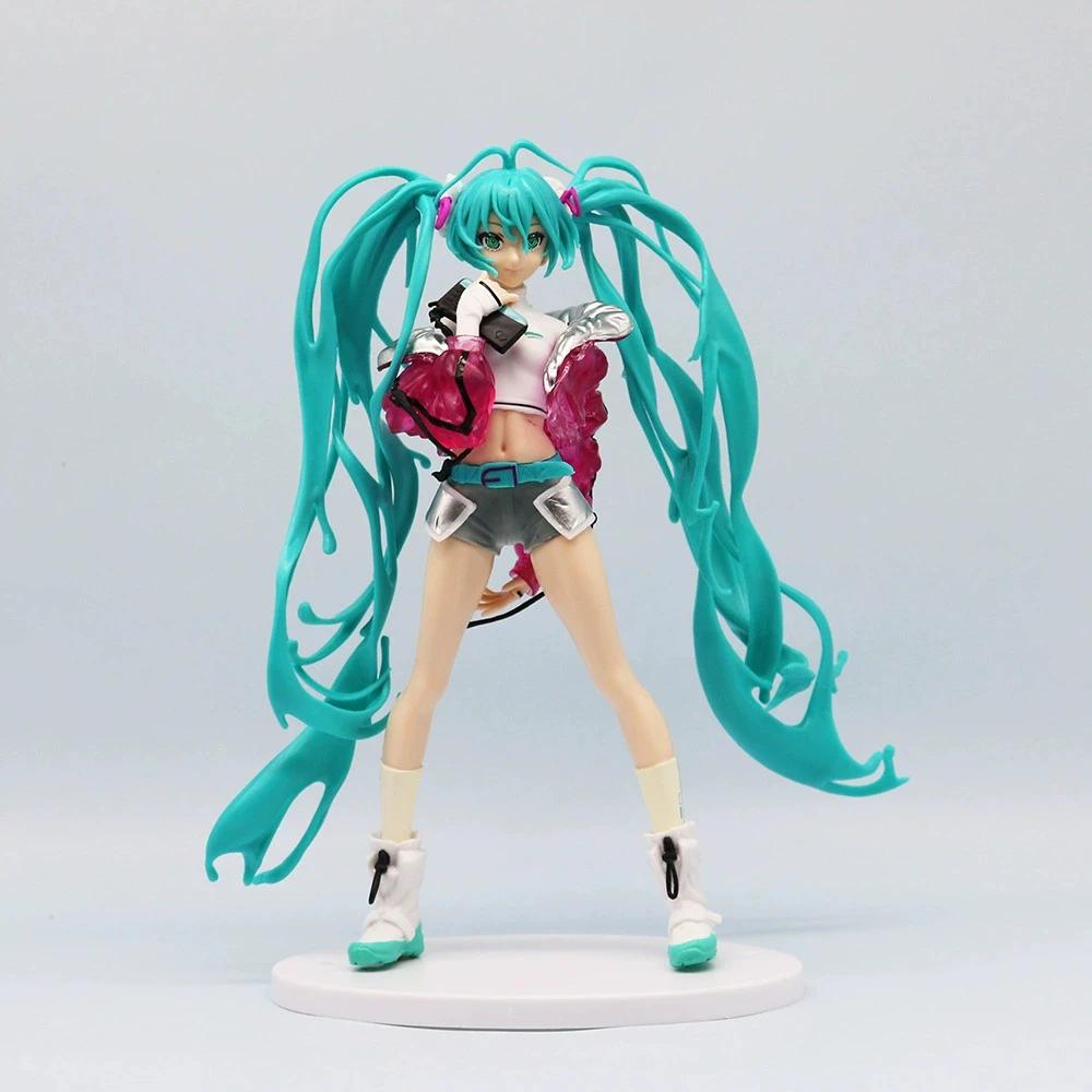 Figurine d'anime robe de mariée figurines d'action Kawaii maillot de bain Vocaloid PVC modèle à coll