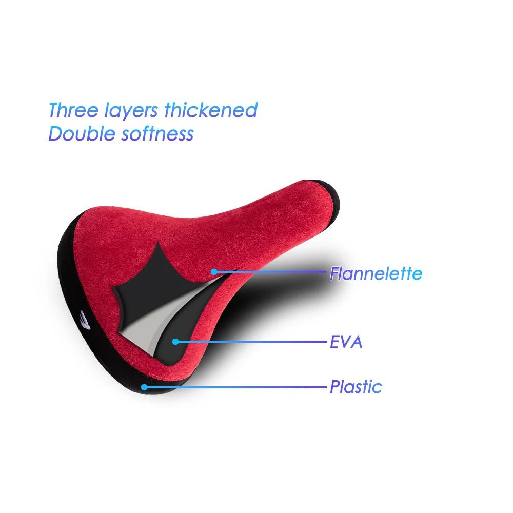 FUNSEA-Selle de vélo Wheelie avec logo brodé, siège de bicyclette, bicolore, 8mm