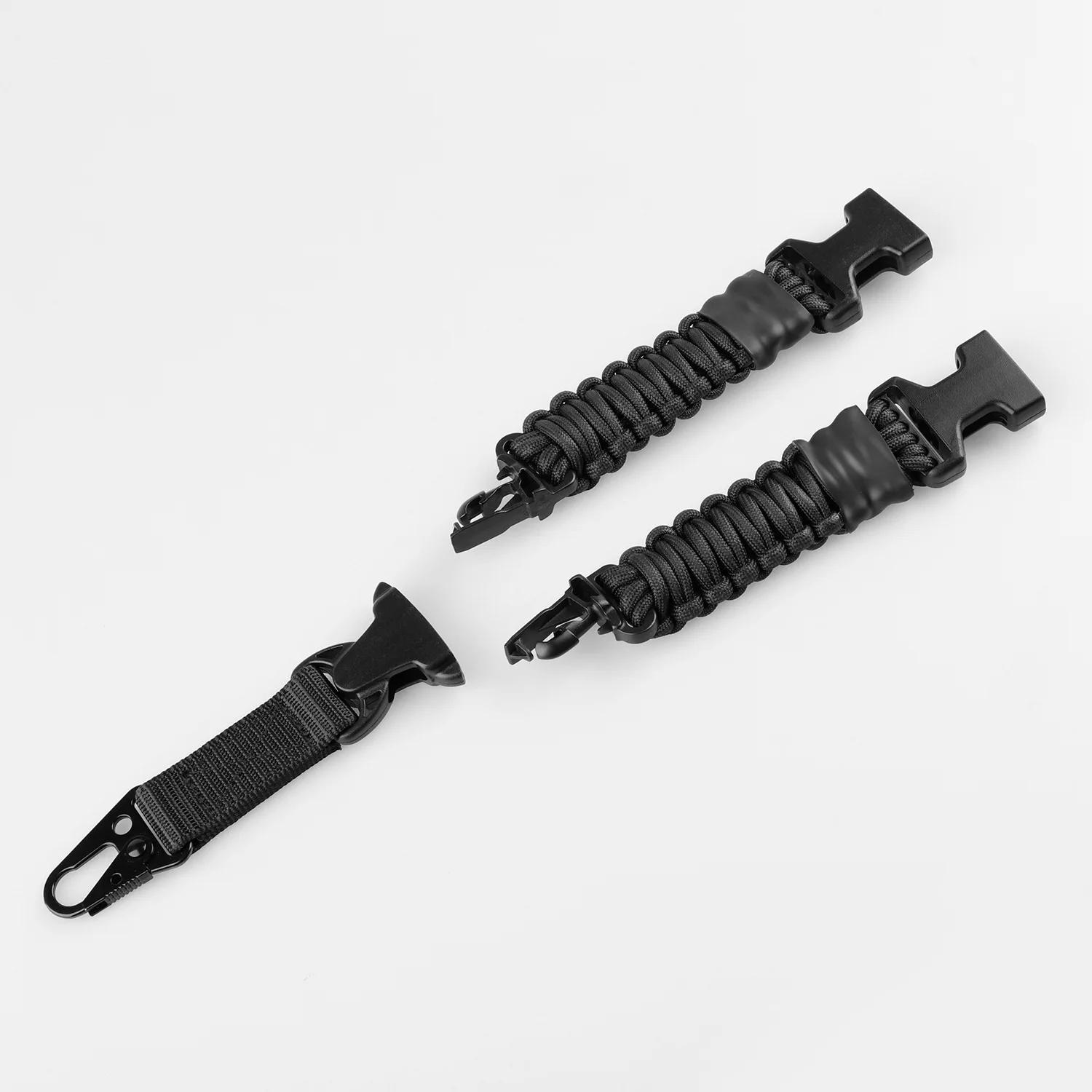 Sangle de odorà point unique verticale, sangle initiée, structure en métal avec paracorde tressée, s