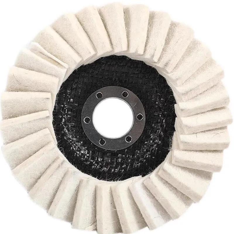 1PC 125mm 115mm feutre lamelles disque abrasifs 22mm tonnelle polissage roue de polissage pour meule
