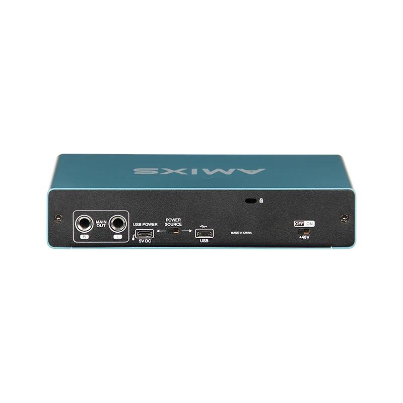 AMIXS UC42 Interface Audio pour Enregistrement Ordinateur Lecteur Gratuit USB Carte Son Externe pour