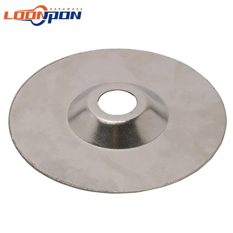 Disque de coupe diamant galvanisé de 125mm, meule en forme de bol pour verre céramique Jade 46 grain