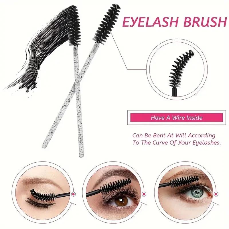 80 pièces ensemble de pinceaux de maquillage professionnel boîte sourcils cils lèvres brosses épingl