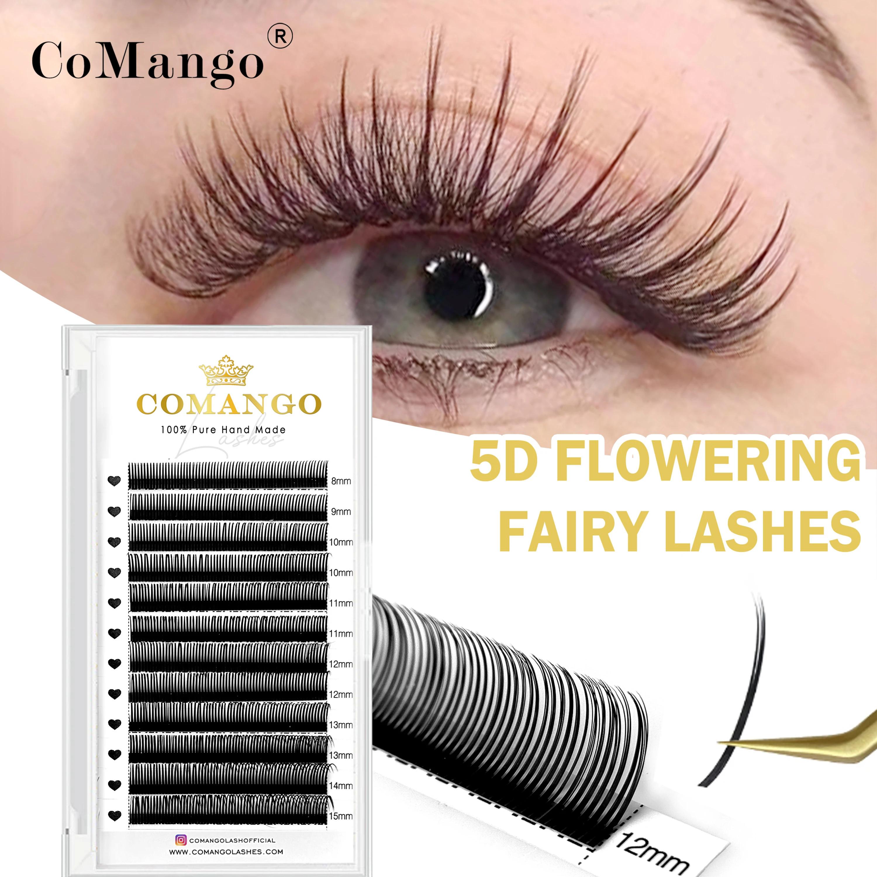 CoMango 5D Flora cils 0.07mm facile ventilateur Extensions de cils en gros Volume préfabriqué 12 ran