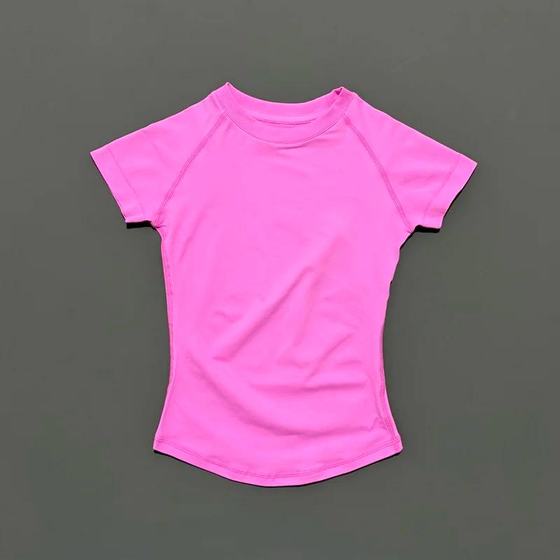 Haut de sport à manches courtes pour femme, t-shirt de course, t-shirt de sport d'été à manches cour