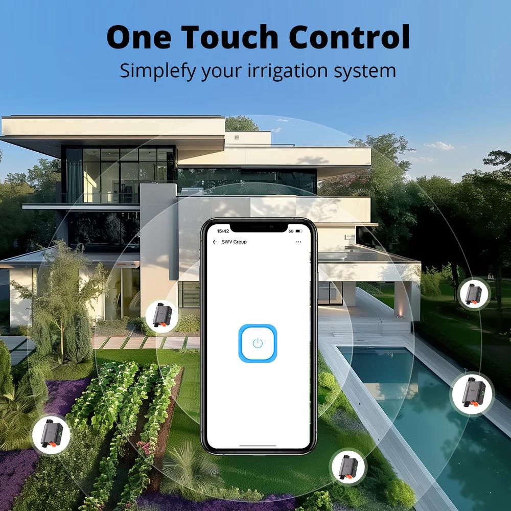 SONOFF-Vanne d'eau intelligente SWV Zigbee IP55, d'argile automatique, installation facile, télécomm