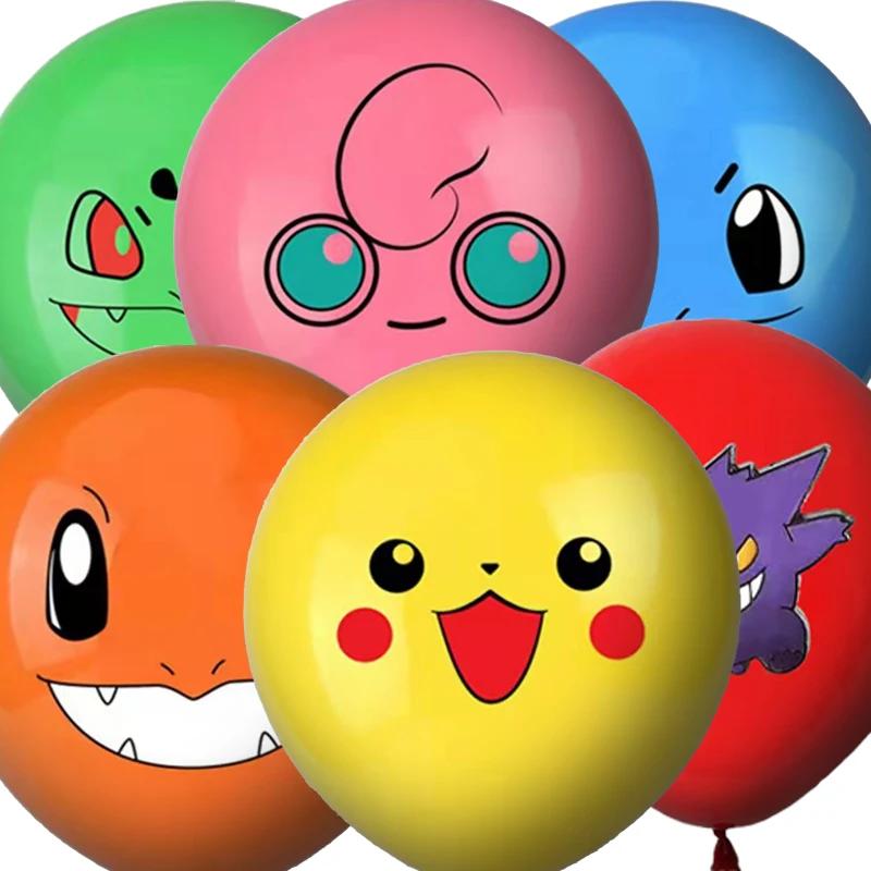 24 pièces ballons Pokemon pour anniversaire 12 pouces dessin animé ballon en Latex fête d'anniversai