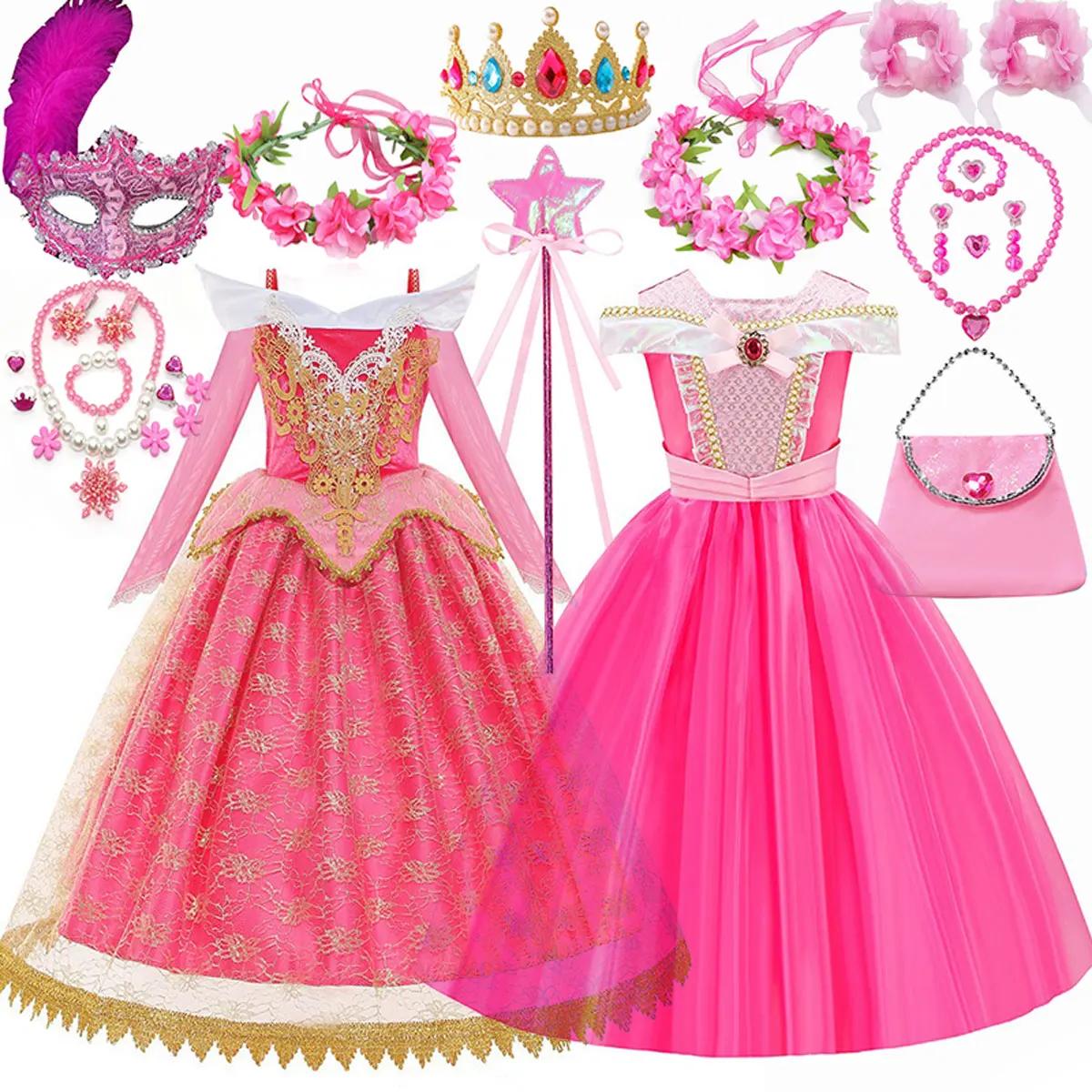 Robe de princesse Cosplay la belle au bois dormant pour filles, Costume de princesse raiponce la rei