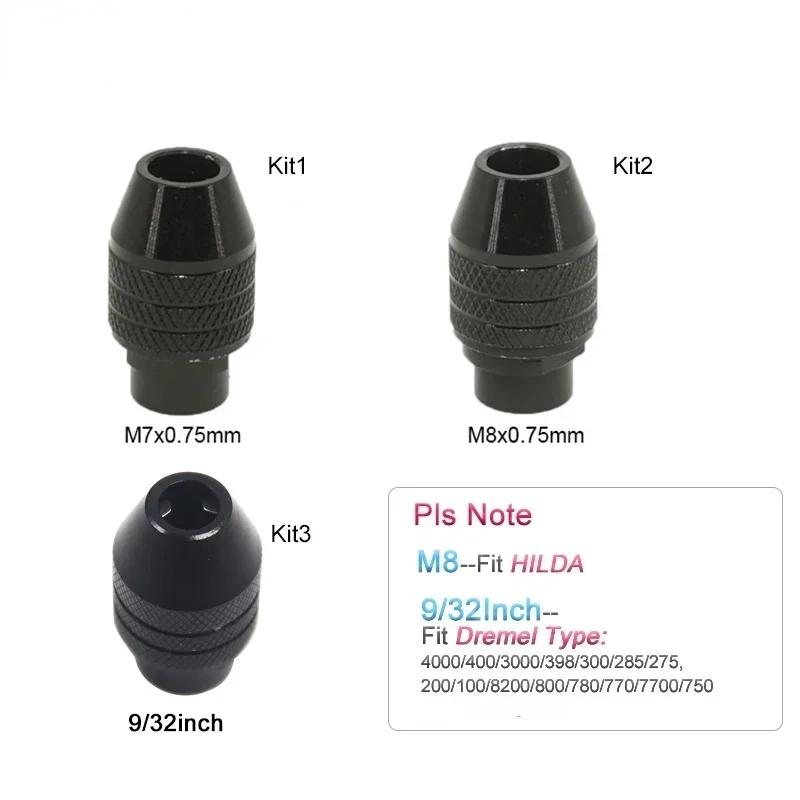Mini mandrin de perceuse M8/M7, accessoire pour outil rotatif Dremel et meuleuse, échange d'embout p
