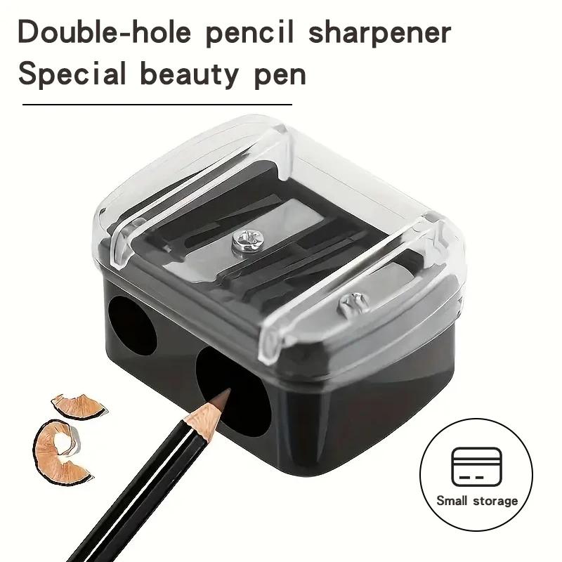 Crayon Eyeliner crayon à sourcils maquillage taille-crayon Double trou conception crayon outil de bo