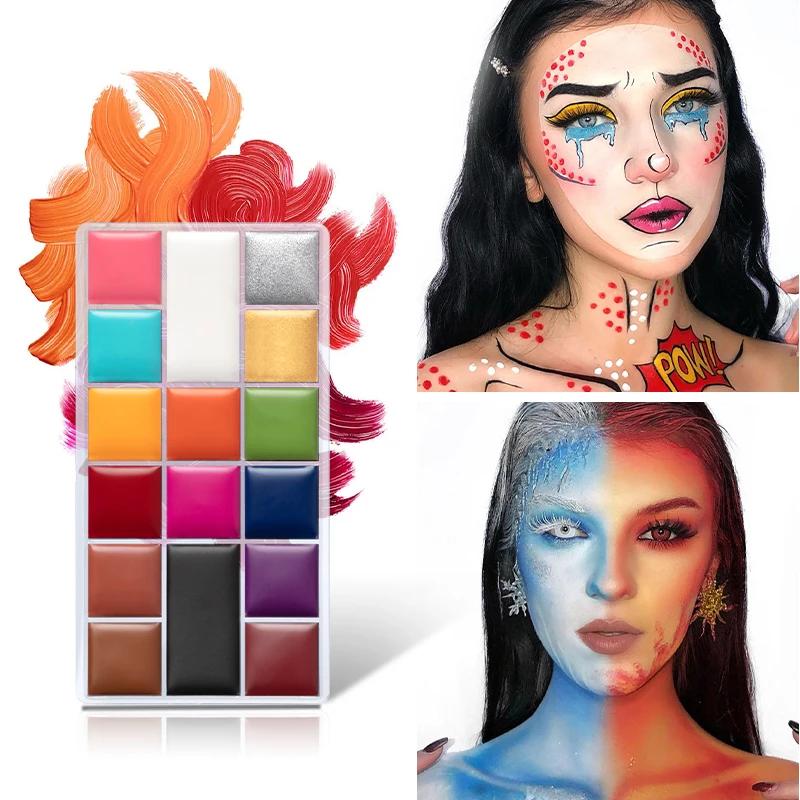 Tenstein-Palette de tatouage flash pour enfants, peinture, huile sûre, Halloween, performance, robe 