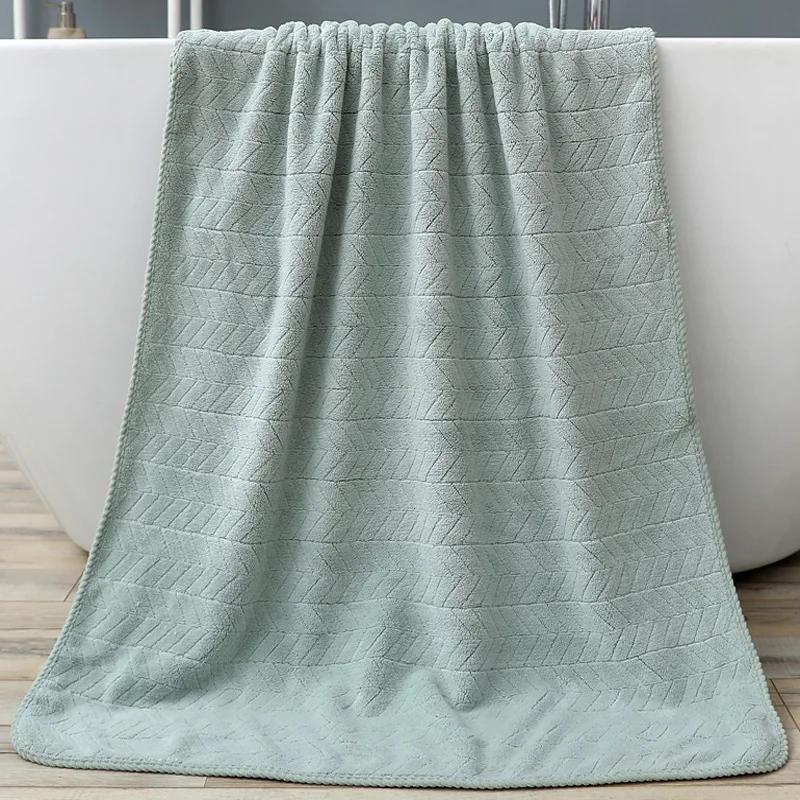 Serviette de Bain Épaisse en Velours pour Homme et Femme, Grande Absorption d'Eau, ne se Décolore pa