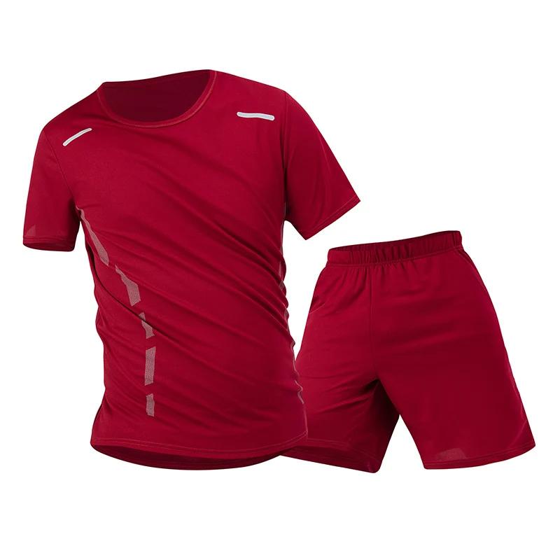 Combinaison de sport d'été 2 pièces pour hommes, T-shirt ample et respirant à manches courtes, Short