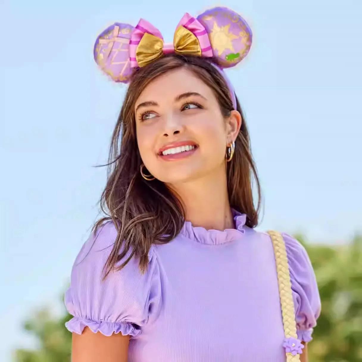 Serre-tête Oreilles Mickey Mouse 2026, Serre-tête Nœud Princesse Cendrillon Raiponce Minnie 2025 pou