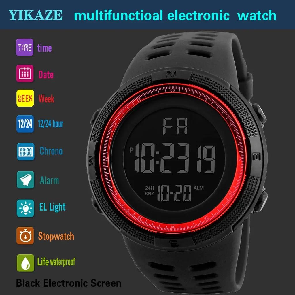 YIKAZE Y01 militaire hommes sport montre-bracelet multifonction hommes montres numériques étanche ho