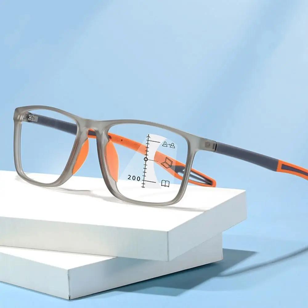 Lunettes de lecture progressives multifocales souples TR90, Anti-lumière bleue, pour hommes et femme