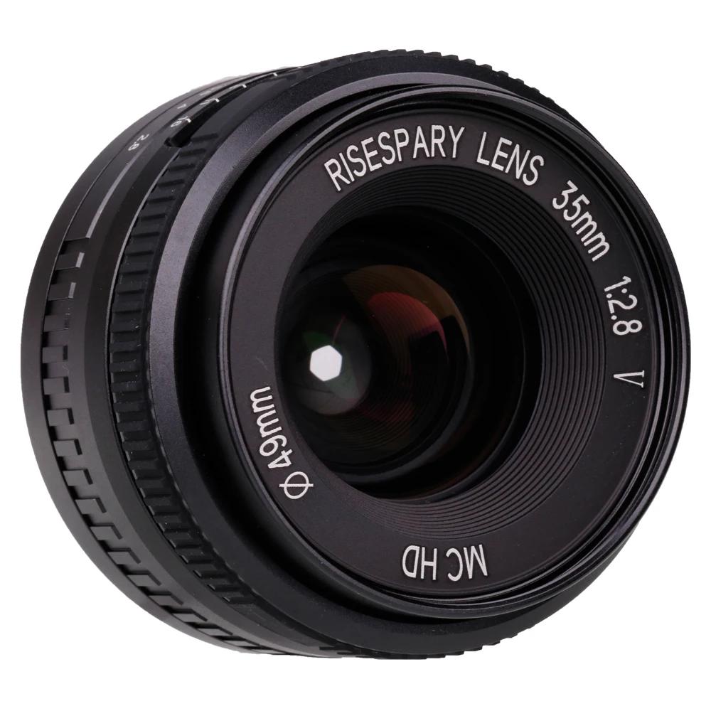RISESPRAY 35MM F2.8 métal manuel grand angle objectif fixe HD 42 millions de pixels objectif SLR pou