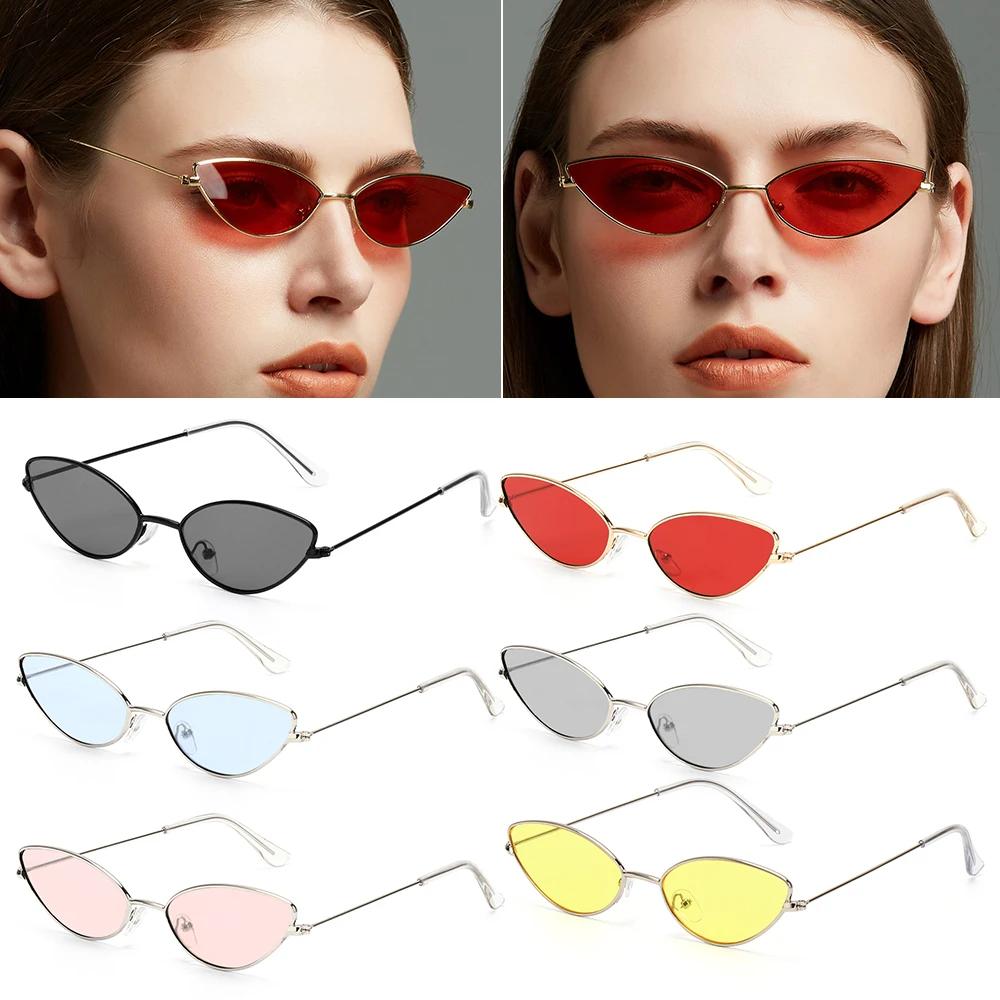 Lunettes de soleil œil de chat vintage pour femmes, petites lunettes de soleil rétro, nuances UV400,