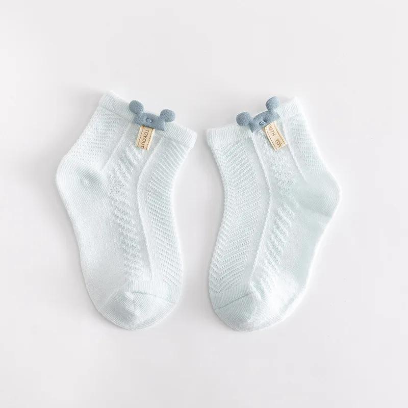 4 paires/lot été bébé maille mince chaussettes dessin animé doux coton nouveau-né chaussette princes