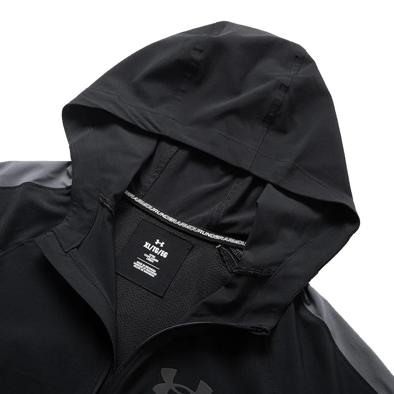 Underarmour Veste Outrun the Storm pour homme, veste à capuche tissée à la mode, veste décontractée